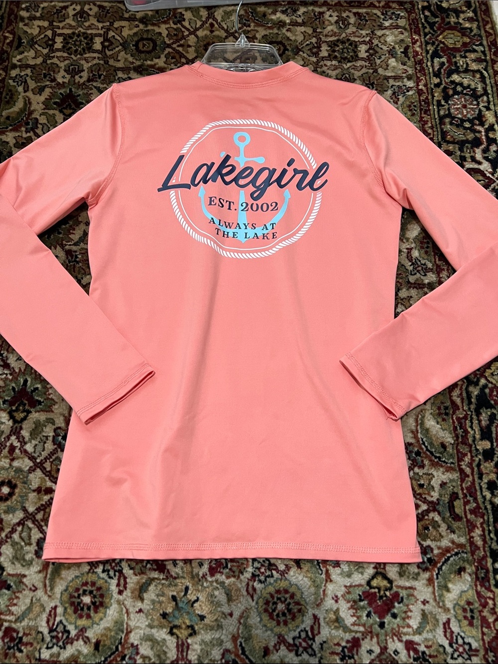 Lakegirl Coral Long Sleeve Rash Guard Size Medium